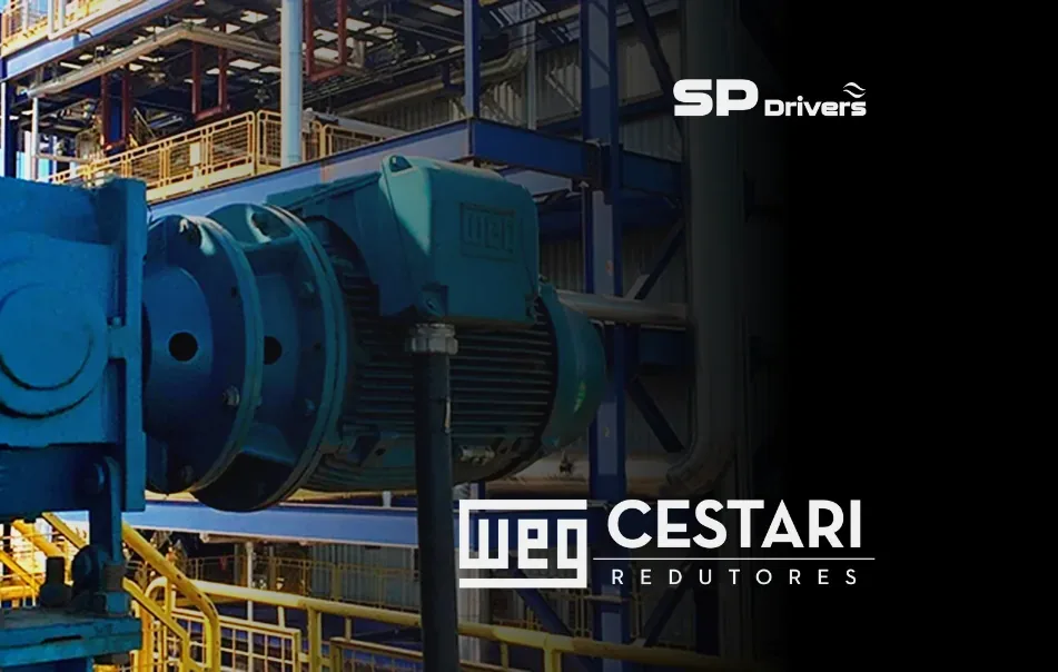 Motorredutor WEG Cestari em operação industrial